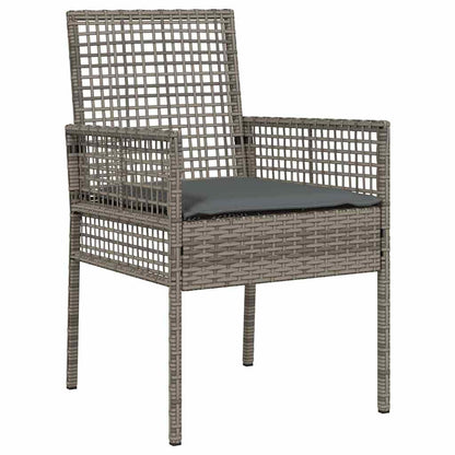 Trädgårds Bistro Set 3 pcs Grå konstrotting