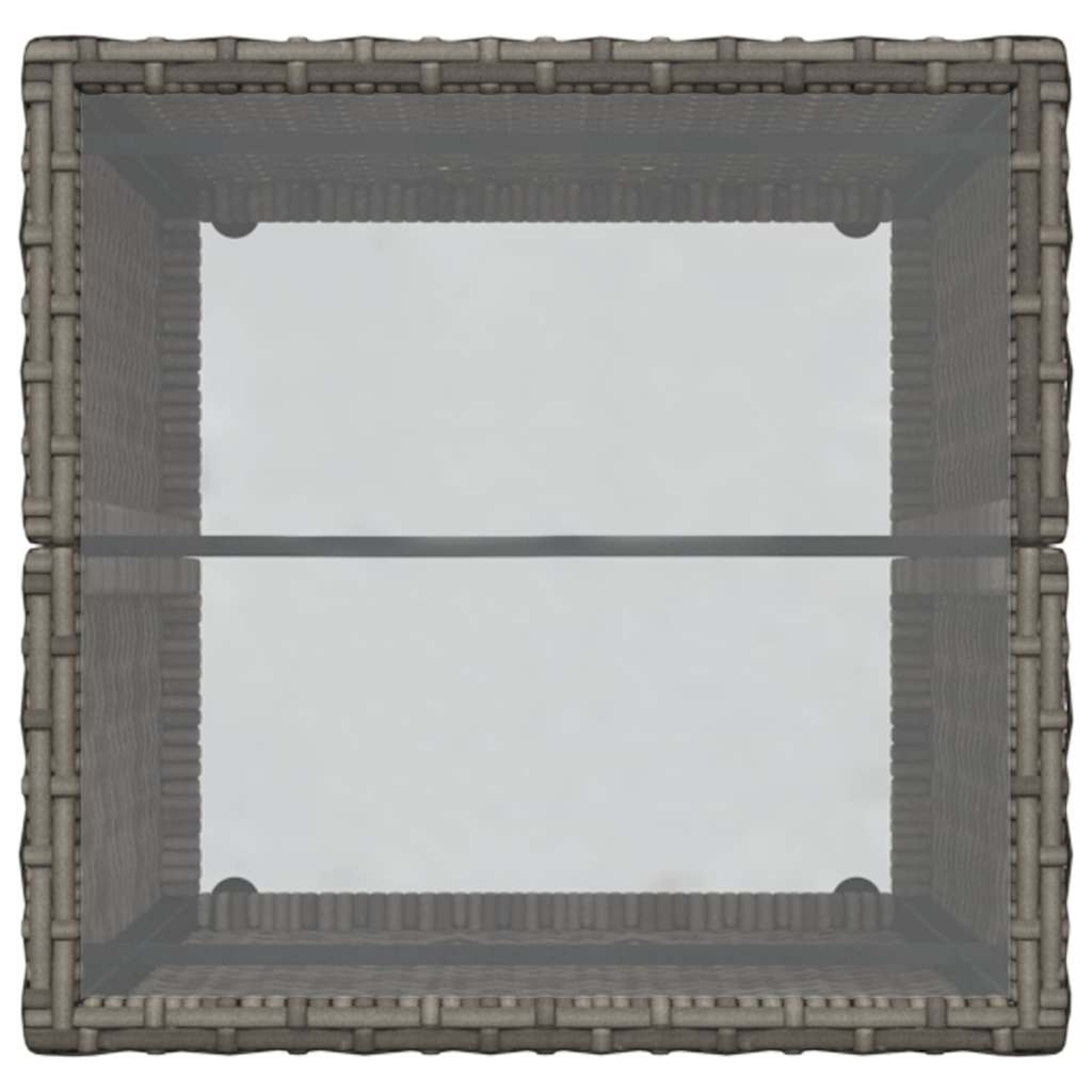 Trädgårds Bistro Set 3 pcs Grå konstrotting