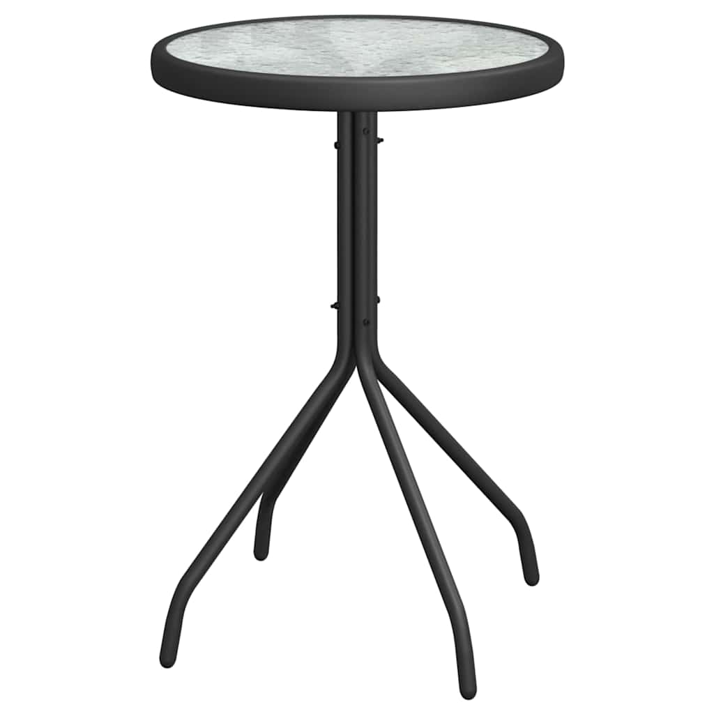 Trädgårds Bistro Set 3 pcs Svart Stål