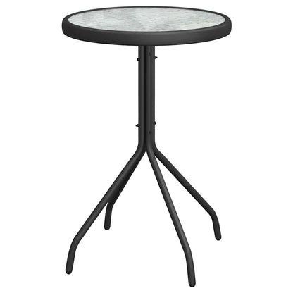 Trädgårds Bistro Set 3 pcs Svart Stål