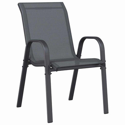 Trädgårds Bistro Set 3 pcs Grå Stål