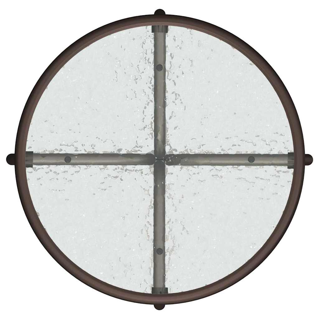 Trädgårds Bistro Set 3 pcs Brun Stål