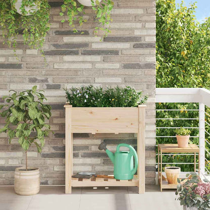 Trädgårdsplanterare Beige 71 x 37 x 76,5 cm Massivt Furu