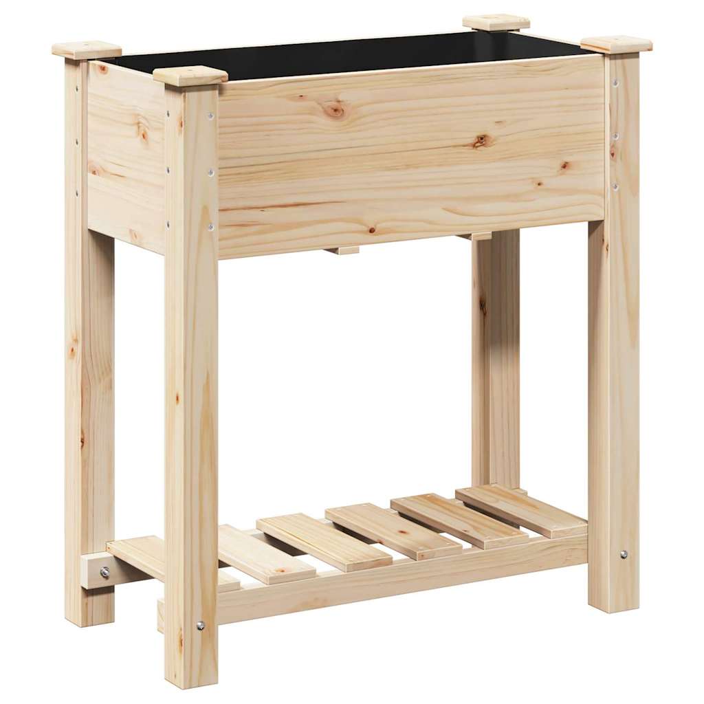 Trädgårdsplanterare Beige 71 x 37 x 76,5 cm Massivt Furu