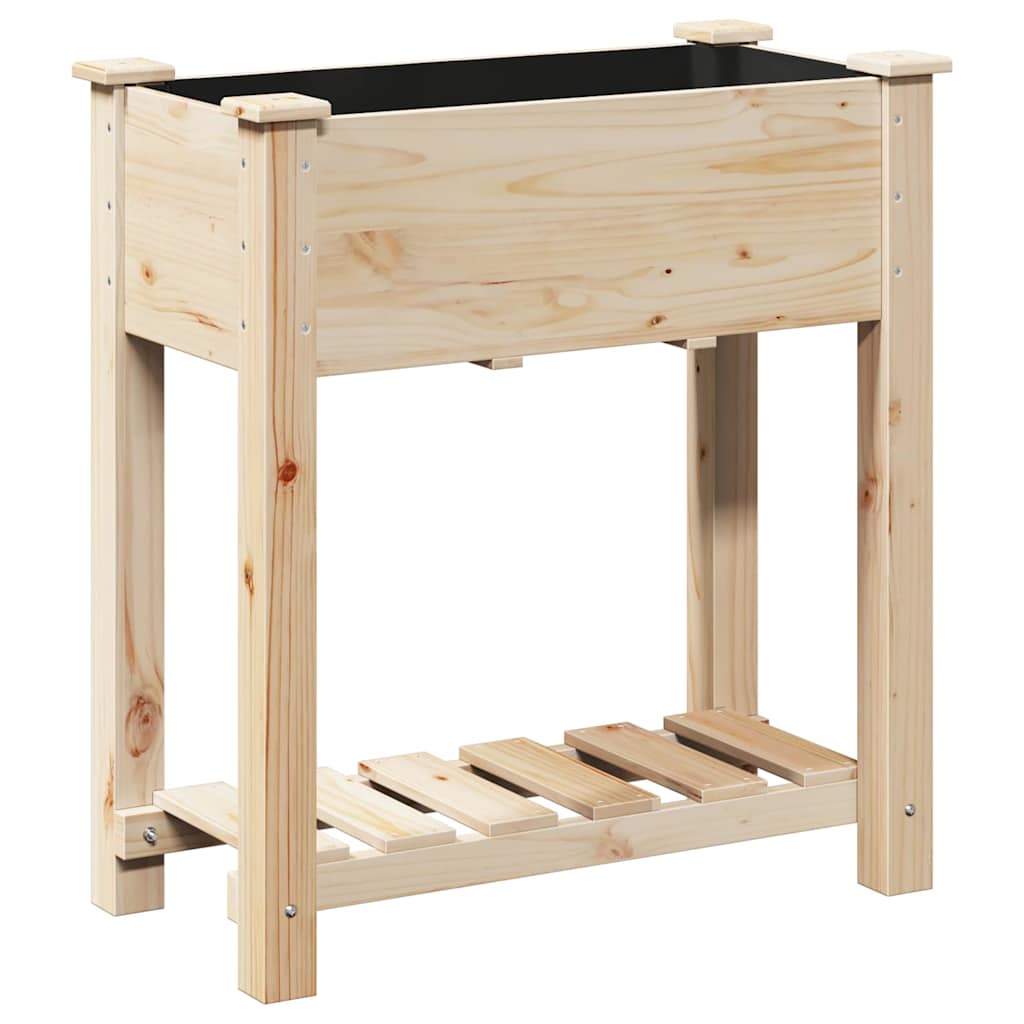 Trädgårdsplanterare Beige 71 x 37 x 76,5 cm Massivt Furu