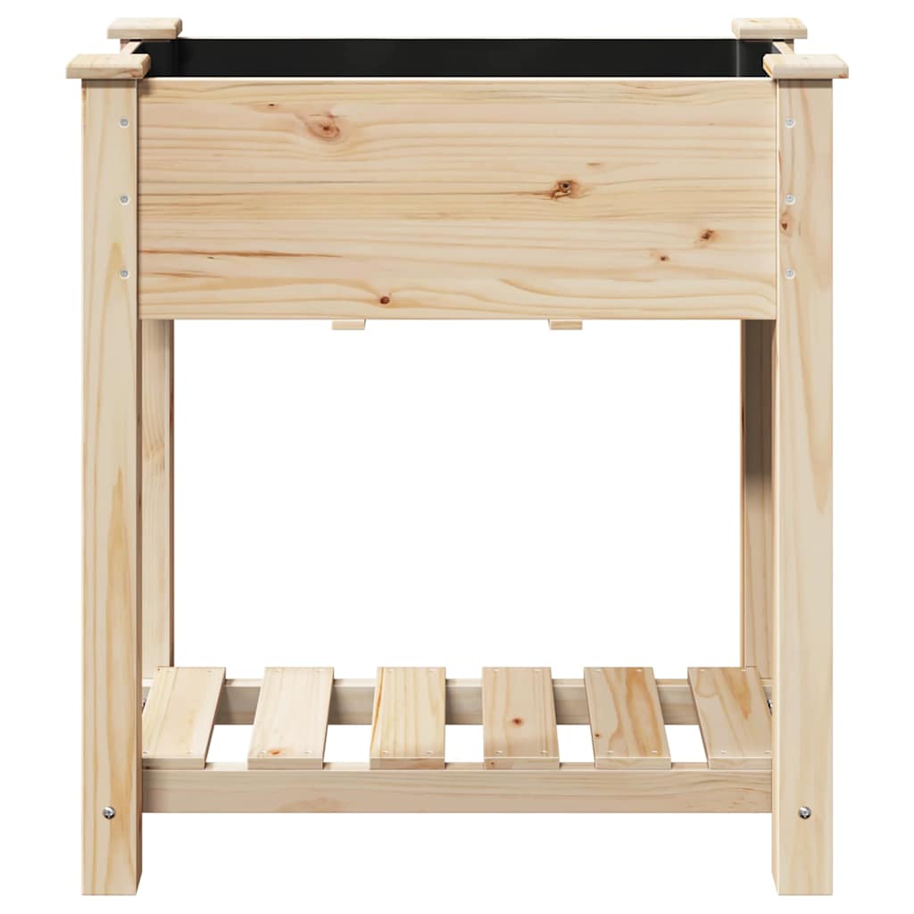 Trädgårdsplanterare Beige 71 x 37 x 76,5 cm Massivt Furu