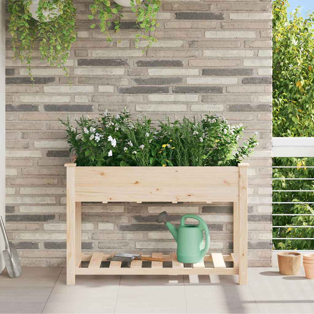 Trädgårdsplanterare Beige 115 x 59 x 76,5 cm Massivt Furu