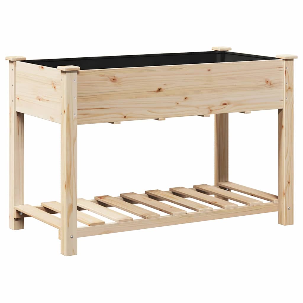 Trädgårdsplanterare Beige 115 x 59 x 76,5 cm Massivt Furu