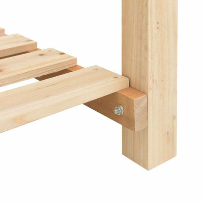 Trädgårdsplanterare Beige 203 x 53 x 76,5 cm Massivt Furu