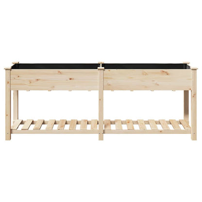 Trädgårdsplanterare Beige 203 x 53 x 76,5 cm Massivt Furu