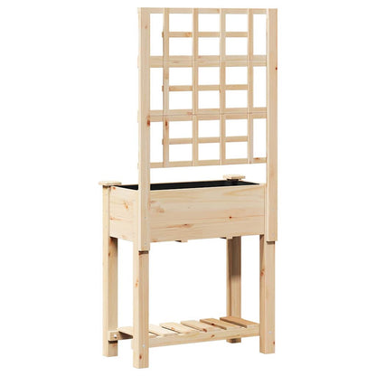 Trädgårdsplanterare Beige 71 x 38 x 152 cm Massivt Furu