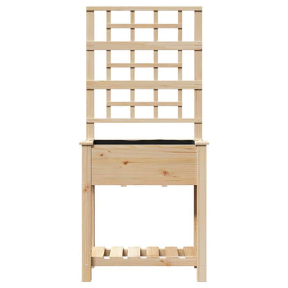 Trädgårdsplanterare Beige 71 x 38 x 152 cm Massivt Furu