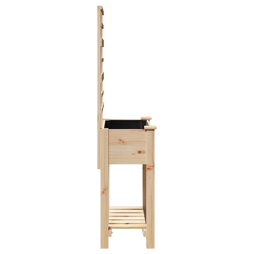 Trädgårdsplanterare Beige 71 x 38 x 152 cm Massivt Furu