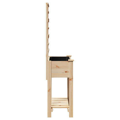 Trädgårdsplanterare Beige 71 x 38 x 152 cm Massivt Furu