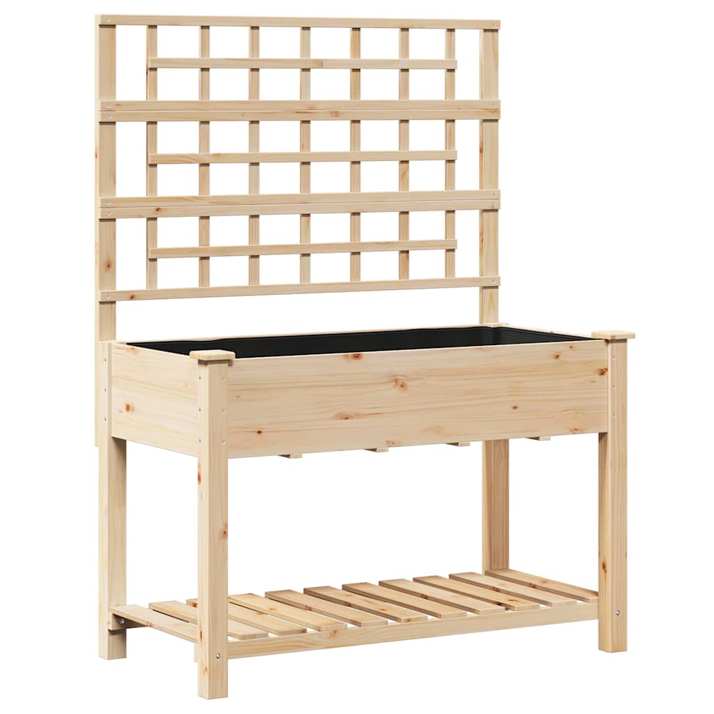 Trädgårdsplanterare Beige 115 x 60,5 x 153 cm Massivt Furu