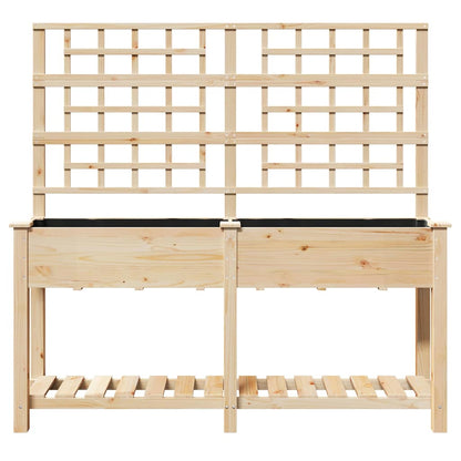 Trädgårdsplanterare Beige 161 x 46 x 152,5 cm Massivt Furu