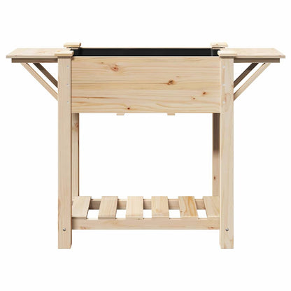 Trädgårdsplanterare Beige 111 x 37 x 76,5 cm Massivt Furu