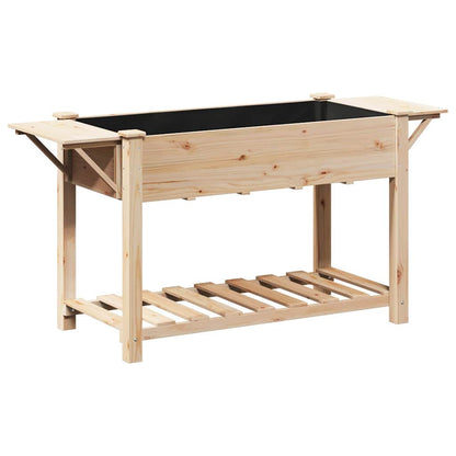Trädgårdsplanterare Beige 155 x 59 x 76,5 cm Massivt Furu