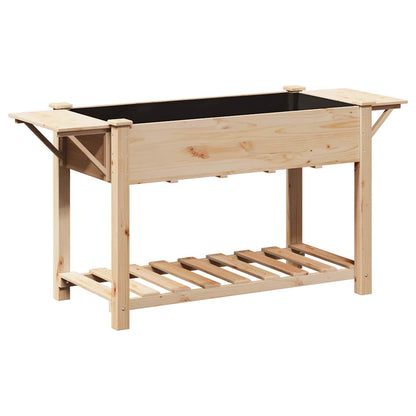 Trädgårdsplanterare Beige 155 x 59 x 76,5 cm Massivt Furu