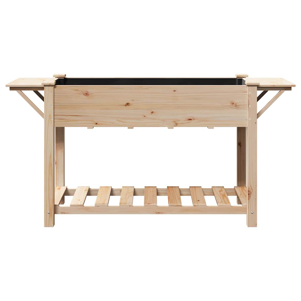 Trädgårdsplanterare Beige 155 x 59 x 76,5 cm Massivt Furu
