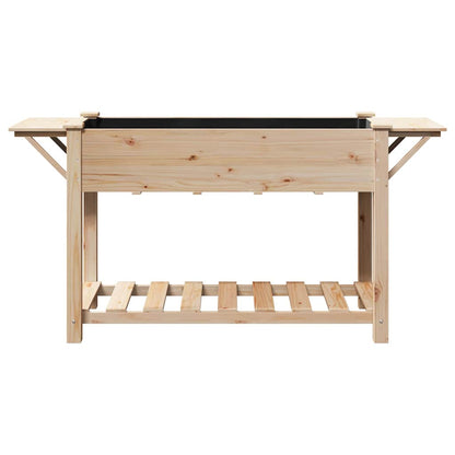 Trädgårdsplanterare Beige 155 x 59 x 76,5 cm Massivt Furu