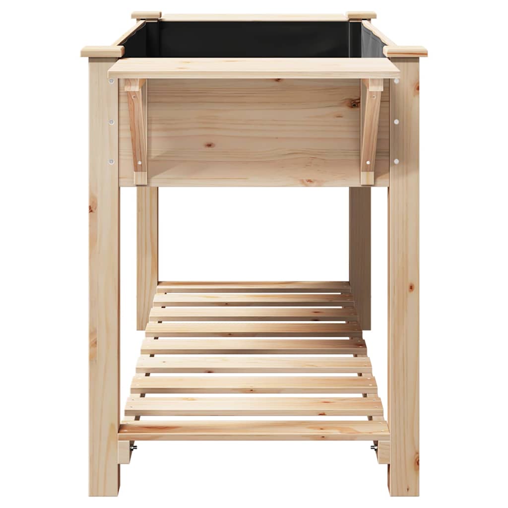 Trädgårdsplanterare Beige 155 x 59 x 76,5 cm Massivt Furu