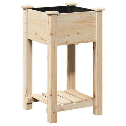 Trädgårdsplanterare Beige 45 x 45 x 76,5 cm Massivt Furu