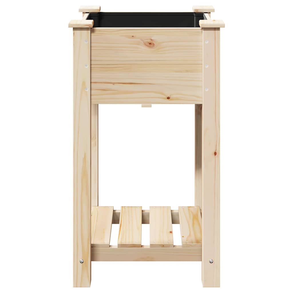 Trädgårdsplanterare Beige 45 x 45 x 76,5 cm Massivt Furu