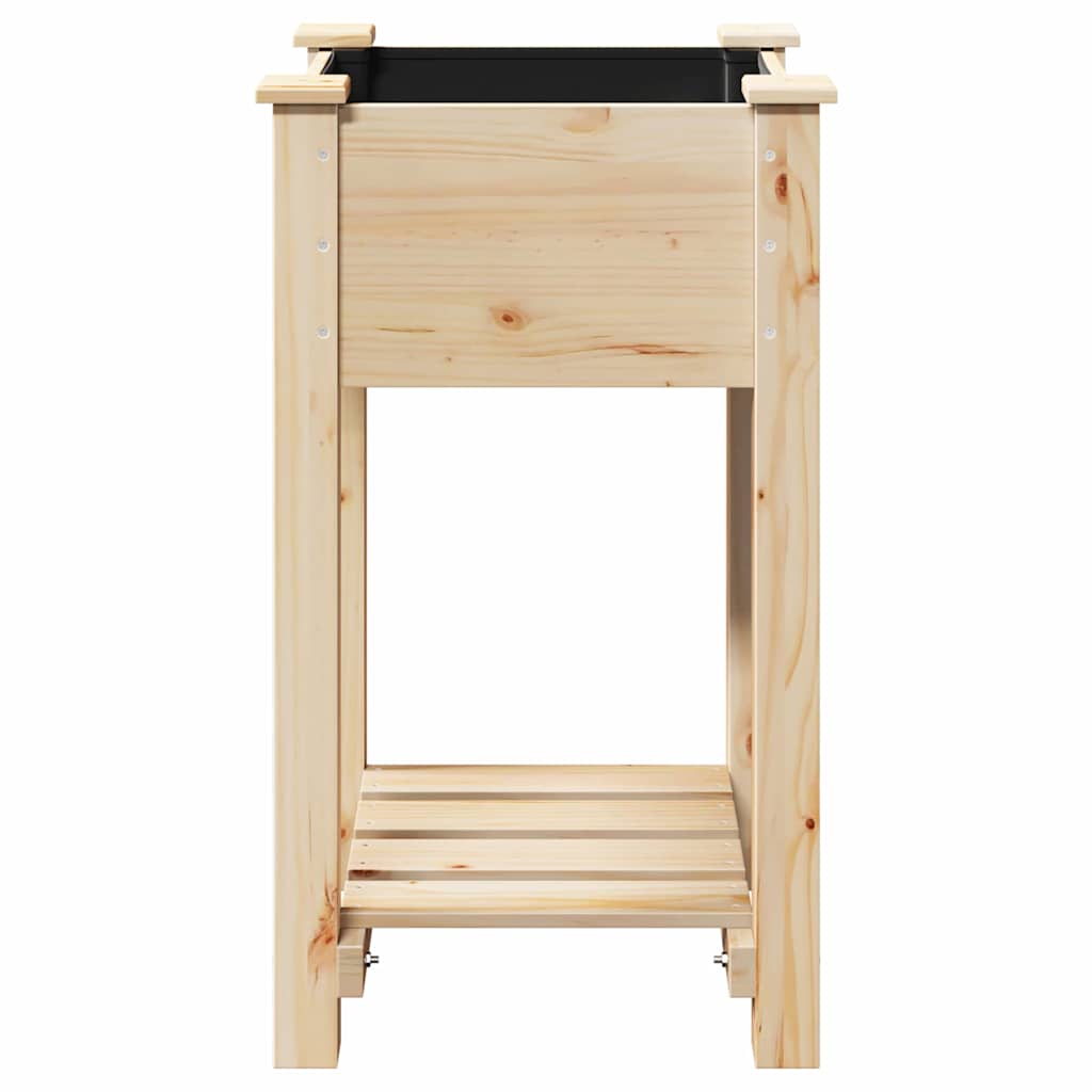 Trädgårdsplanterare Beige 45 x 45 x 76,5 cm Massivt Furu