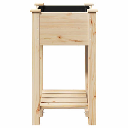 Trädgårdsplanterare Beige 45 x 45 x 76,5 cm Massivt Furu
