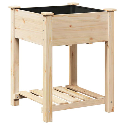 Trädgårdsplanterare Beige 60,5 x 60 x 76,5 cm Massivt Furu