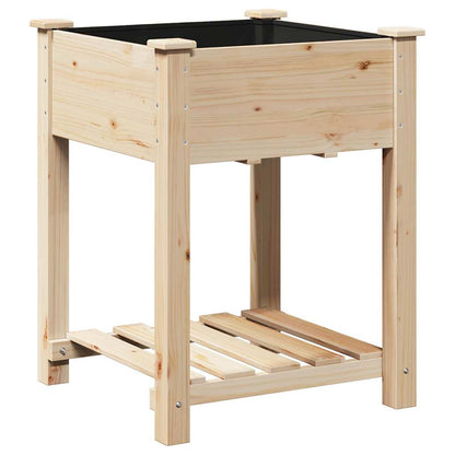 Trädgårdsplanterare Beige 60,5 x 60 x 76,5 cm Massivt Furu