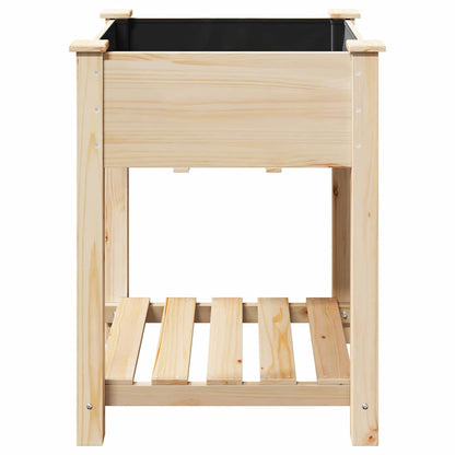 Trädgårdsplanterare Beige 60,5 x 60 x 76,5 cm Massivt Furu