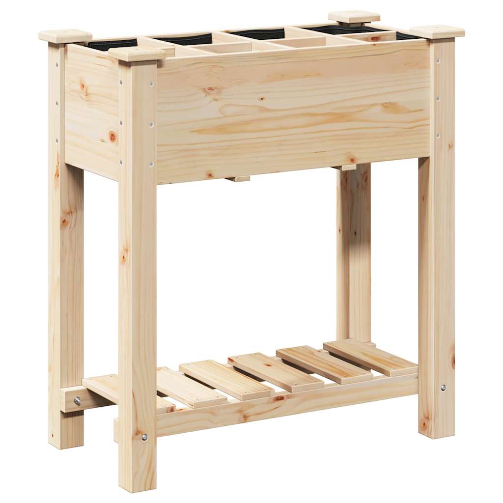 Trädgårdsplanterare Beige 71 x 37 x 76,5 cm Massivt Furu