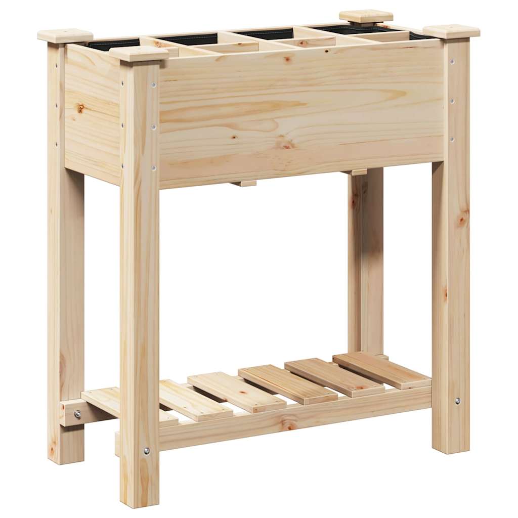 Trädgårdsplanterare Beige 71 x 37 x 76,5 cm Massivt Furu