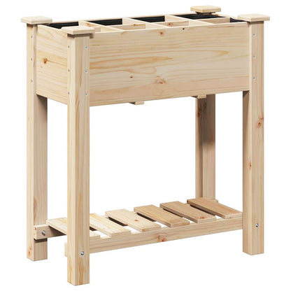 Trädgårdsplanterare Beige 71 x 37 x 76,5 cm Massivt Furu