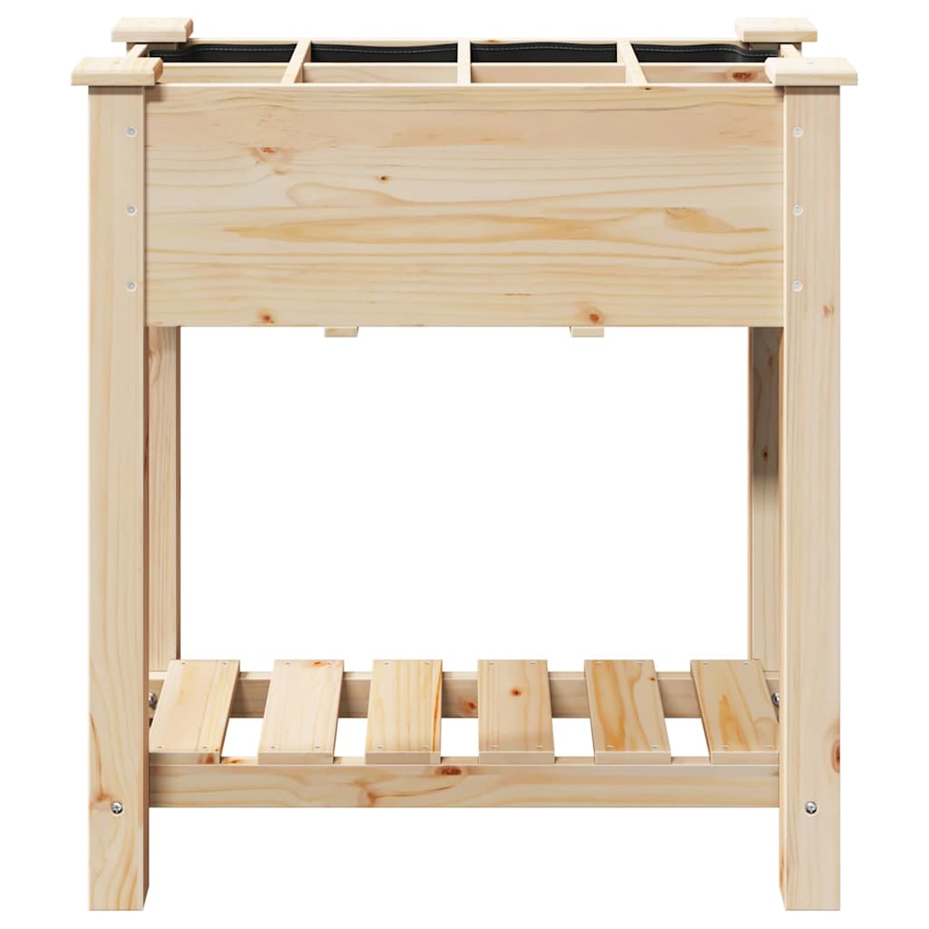 Trädgårdsplanterare Beige 71 x 37 x 76,5 cm Massivt Furu