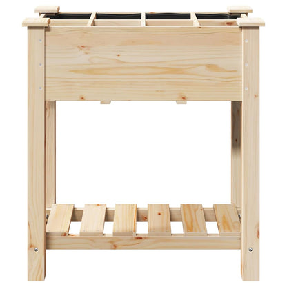 Trädgårdsplanterare Beige 71 x 37 x 76,5 cm Massivt Furu