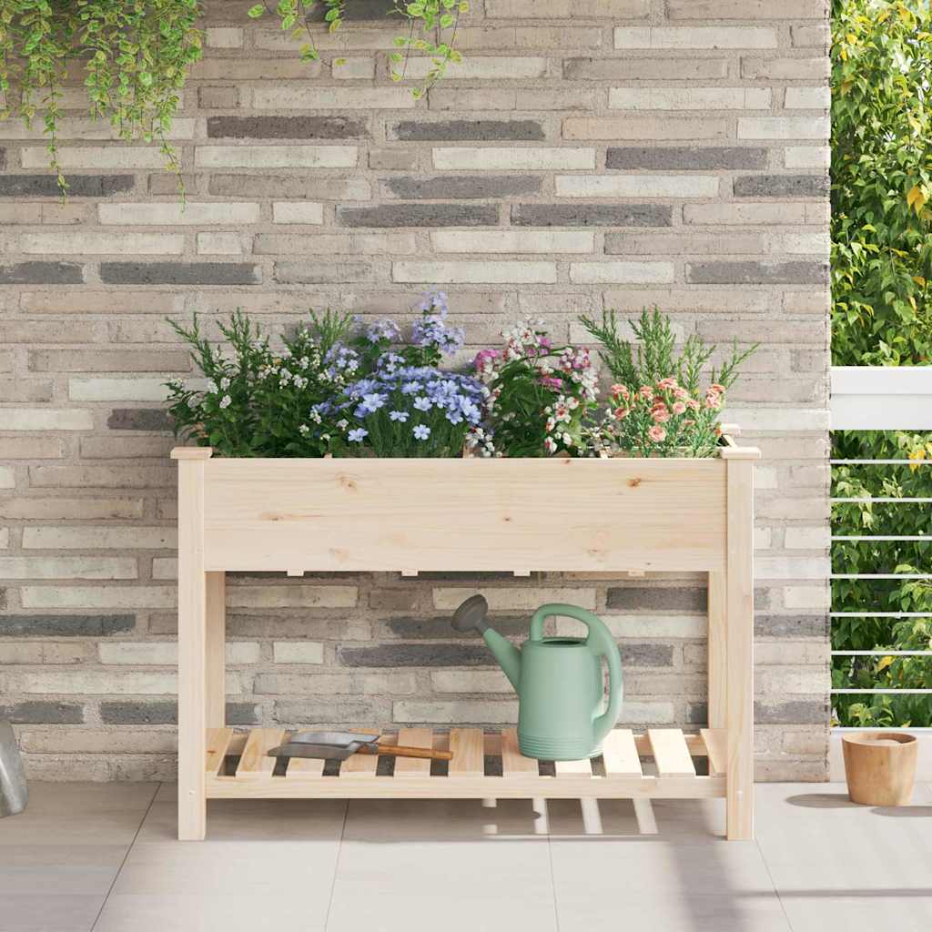 Trädgårdsplanterare Beige 115 x 59 x 76,5 cm Massivt Furu