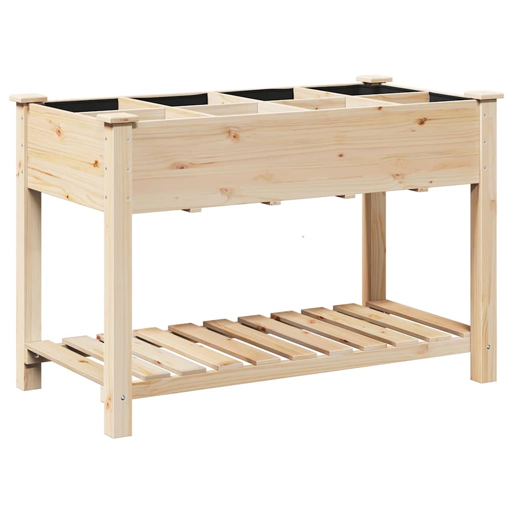 Trädgårdsplanterare Beige 115 x 59 x 76,5 cm Massivt Furu
