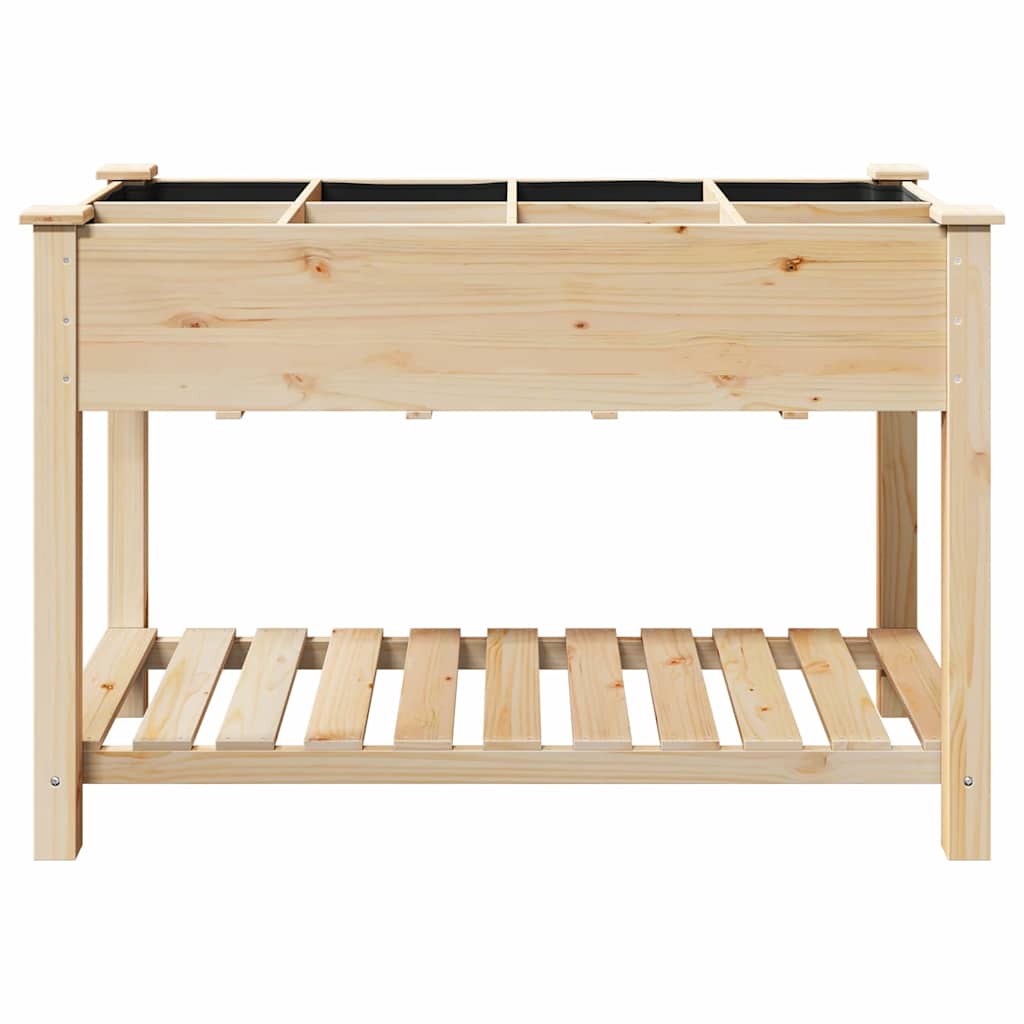 Trädgårdsplanterare Beige 115 x 59 x 76,5 cm Massivt Furu