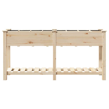 Trädgårdsplanterare Beige 161,5 x 45 x 76,5 cm Massivt Furu