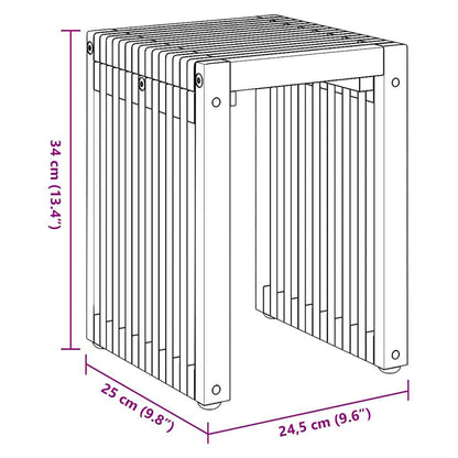 Trädgårds Sidobord 3 pcs Brun 33 x 44,5 x 51 cm Massivt teakträ