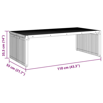 Trädgårds Sidobord Brun 110 x 55 x 35,5 cm Massivt teakträ