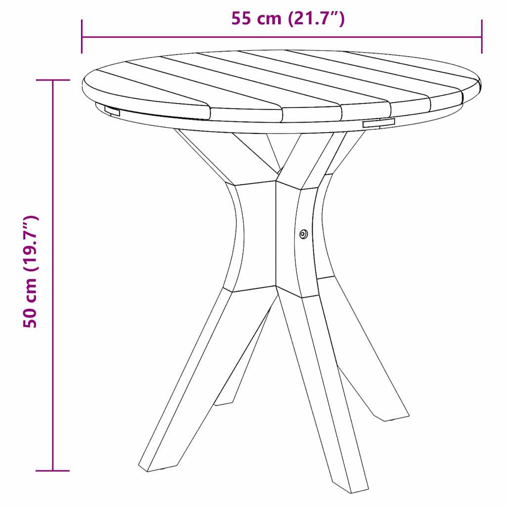 Sidobord Brun 55 x 55 x 51 cm Massivt teakträ