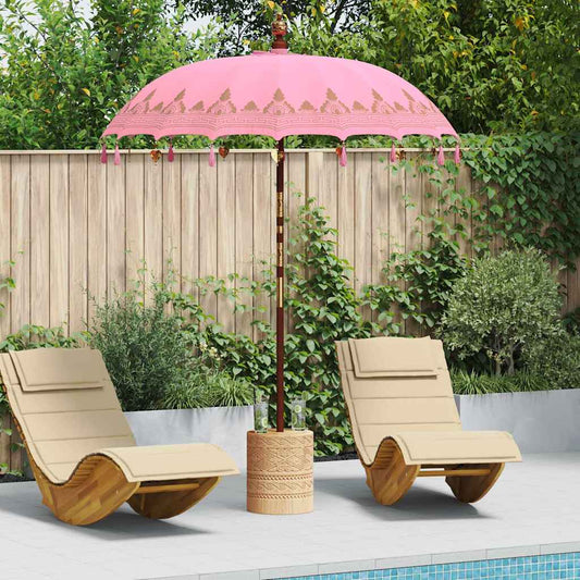 Balinesisk Parasol Rosa 185 x 185 x 260 cm Bomull