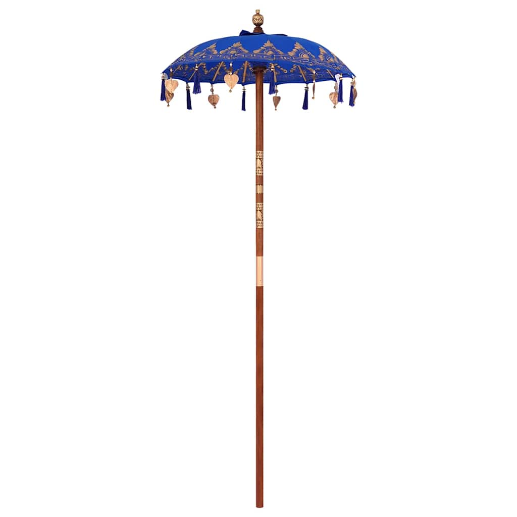 Balinesisk Parasol Blå 125 x 125 x 260 cm Bomull