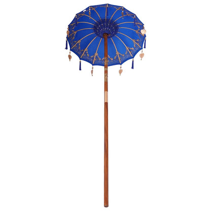 Balinesisk Parasol Blå 125 x 125 x 260 cm Bomull