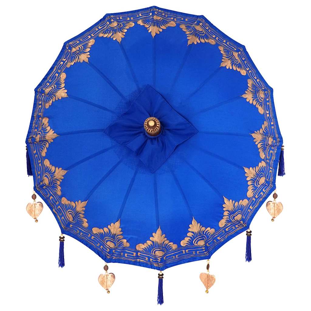Balinesisk Parasol Blå 125 x 125 x 260 cm Bomull