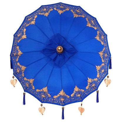 Balinesisk Parasol Blå 125 x 125 x 260 cm Bomull